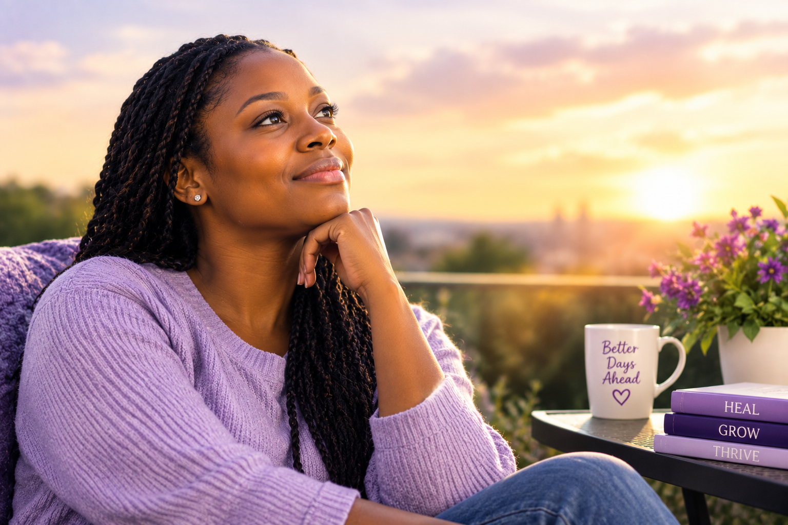 A peaceful image representing hope and brighter futures