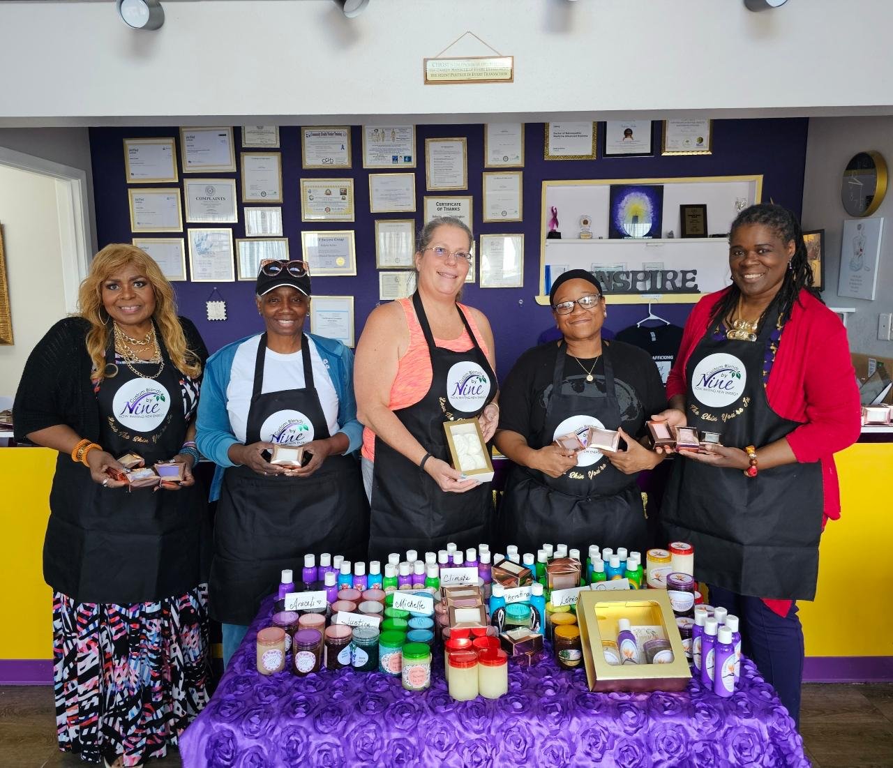 Women making natural wellness products